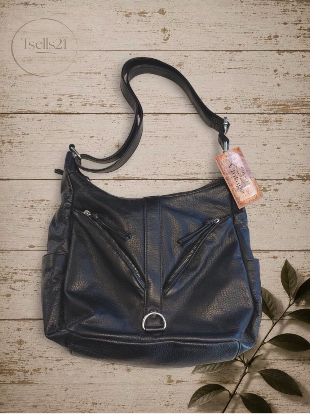 NWT Bueno Vintage Black Shoulder Bag